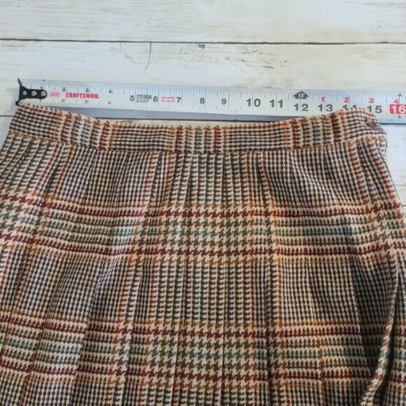 Vintage Pendleton Wool Pleated Skirt Tartan Plaid Acadamia Preppy Gilmore 12 - Picture 5 of 8